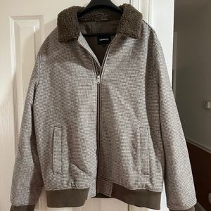 Express Men’s Bomber Jacket Wool Blend